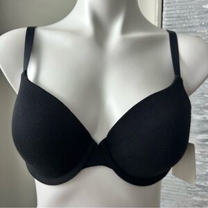 Calvin Klein Lightly Lined Demi Black Bra Size 38B